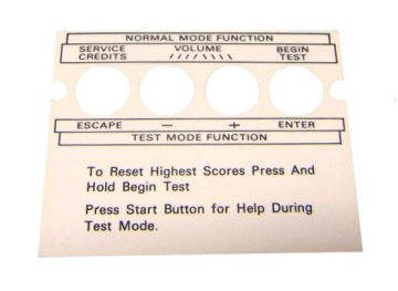 Williams/Bally Service Button Decal